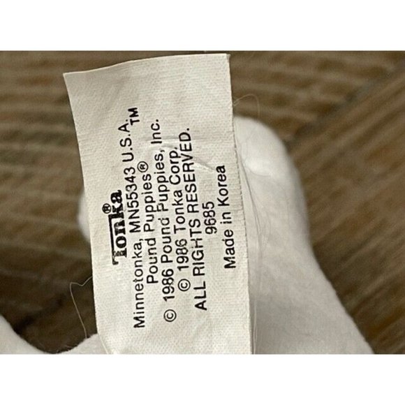 Pound Puppies Plush white & black 1988 Dog Stuffed Animal Vintage Tonka Puppy - Picture 4 of 4